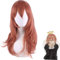 EMMERSONIA Anime Coser Pruik Cosnoble Angel Devil Wig Anime Chainsaw Man Cosplay Wig Dark Orange Synthetic Long Straight Hair