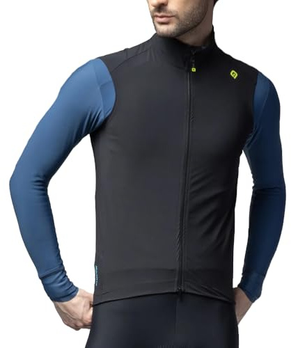 Alé Cycling Herren Klimatik K-Solution Water Repellent Fahrradweste, Schwarz, XL