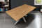 SAM Esstisch Josy | 160 x 85 cm | Holz Wildeiche-Optik | Spider-Gestell Metall Silber | 40 mm Tischplatte mit Baumkante | Tisch für Esszimmer & Küche