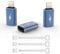 TechMatte USB C Typ C auf Lightning-Adapter, 12 W, Ladegerät, kompatibel mit iPhone 14 und früheren Modellen, iPad, iPod, AirPods, nicht für Kopfhörer/OTG, Android, Anti-Verlust-Halterung, Marineblau