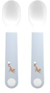 Mepal Set cucchiai di pratica 2 pezzi Mio Little Dutch, Cucchiaio per bambini, Posate per bambini, Manico corto, Lavabile in lavastoviglie, Forest Friends
