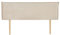 Kopfteil OVIO mit Holzbeinen 160 cm in Creme weiß – Gepolstertes Bettkopfteil aus hochwertigem Chenille Stoff, für Doppelbetten in eleganter Optik, Headboard