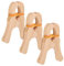 TOYANDONA Play Silk Clips Beach Towel Clips 3pc Wooden Clothes Clips for Kids Blankets Outdoor Use