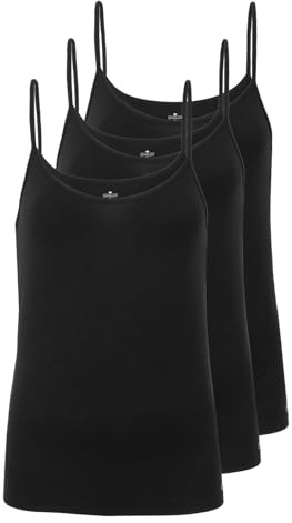 SCHÖLLER 3er Pack Damen Spaghetti-Top Viskose 51280-51281-582
