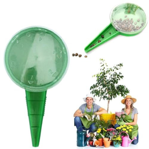 Mini Seed Spreader,Handheld Seed Planter Tool Seed Sower for Tiny Seeds,Portable Garden Hand Planter Seeder Tool,Adjustable Sowing Seed Dispenser Planting Tool with 5 Dial Settings for Plant Lovers