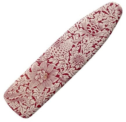 Buxolandt Ironing Board Cover Decor - Retro Red Flower Bird Print 135 x 45cm Elastic Edge 3 Bottom Nylon Buckle Straps, Stain Resistant & Resistant Scorch, Easy Installation Home Decorative