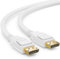 deleyCON 3,0m Câble DisplayPort 8K 1.4-1080p à 8K - Idéal pour Moniteurs Gaming Jusqu’à 240Hz PC HBR3 DSC HDR10 - Blanc