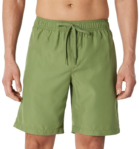 Amazon Essentials Short de Bain de 23cm avec Doublure en Maille Poches Fermeture à Cordon Homme, Vert Olive, XL