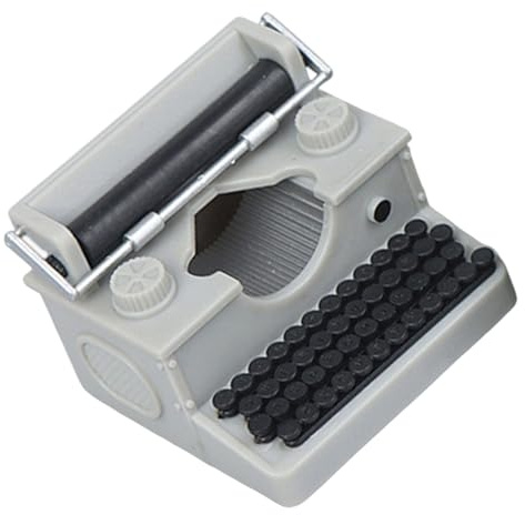 Miniatur-Retro-Schreibmaschinen-Ornament mit funktionalem Design für Puppenhäuser, Dekorationen, Sammlerstücke und kreative Projekte, Puppenhäuser, Möbel, Schreibmaschinen-Dekorationen