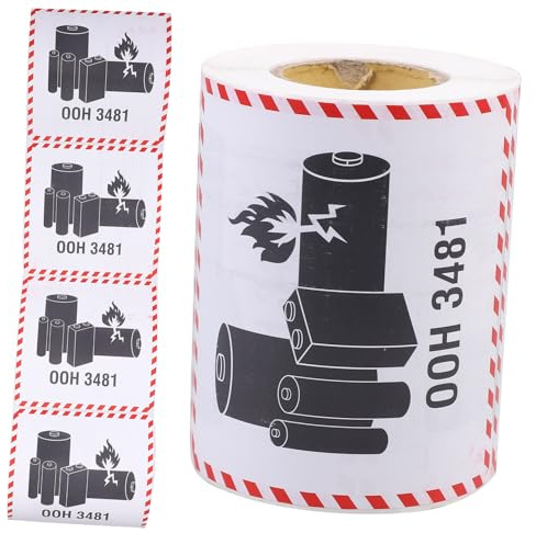 NOLITOY 300pcs Lithium Battery Warning Labels Fire Caution Stickers for Air Transport Shipping Safety Compliance Packaging