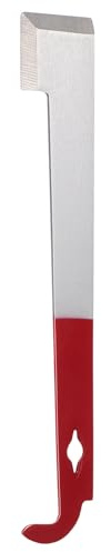 Yardenfun Edelstahl Bienenstockwerkzeug mit Aufhängeloch Roter Imker Stockmeißel und Rahmenheber Multifunktionaler Abstreicher für Bienenwachs Langlebiges Beekeeping Tool