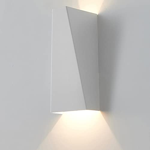 BDDCYWY Leichte Wandleuchte, Außenwandleuchte aus Metall, LED, modern, 7,8 Zoll (17,8 cm), außen oben nach unten, wasserdichte Leuchte