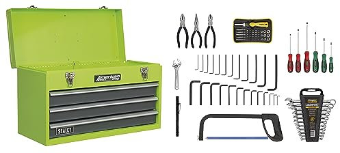 Sealey Ap9243Bbhvcom Portable Tool Chest 3 Drawer & 93Pc Tool Kit