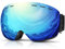 DADA-PRO Skibrille Herren Damen, Ski Brille 100% UV-Schutz Anti-Fog Helmkompatibel Rahmenlose Skibrille Für Brillenträger OTG Ski Goggles Snowboard Brille (Blau)