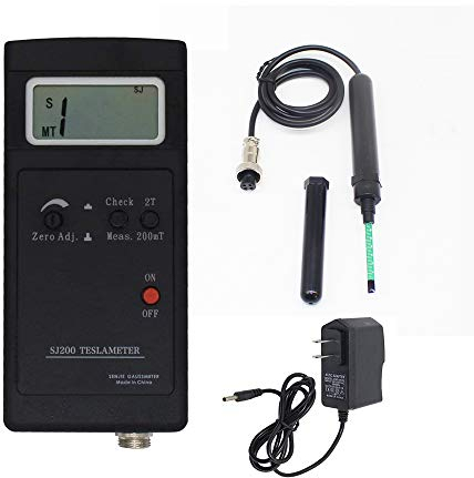 Toplionace SJ200 Digitales Gauß Messgerät Statischer Magnetfeldtester 0-200Mt-2000mT mit Metallsonde
