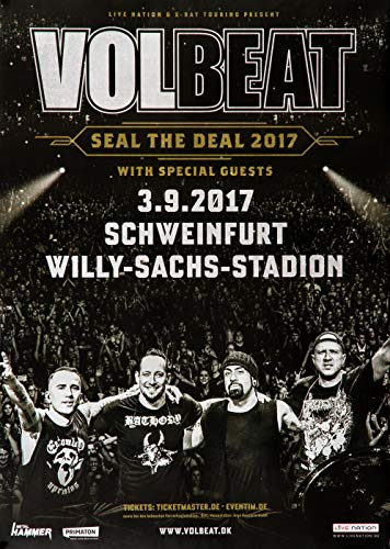 Volbeat - Seal The Deal, Schweinfurt 2017 » Konzertplakat/Premium Poster | Live Konzert Veranstaltung | DIN A1 «