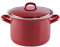 Riess 0122-030 Fleischtopf mit Deckel 16cm, 1.5Liter, Ceramic Glas Red, Emaille, Rot, Weiß, Induktion