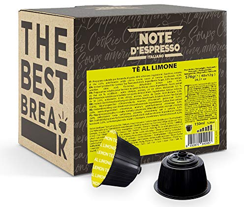 Note d'Espresso - Cápsulas de Té al Limón - Compatibles con Cafeteras NESCAFE'* DOLCE GUSTO* - 48 caps