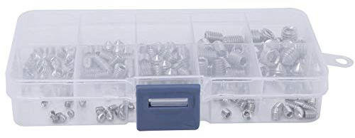 Kit di grani filettati, 200 pezzi M3/M4/M5/M6/M8 Vite a brugola in acciaio inossidabile con esagono incassato per strumenti di precisione