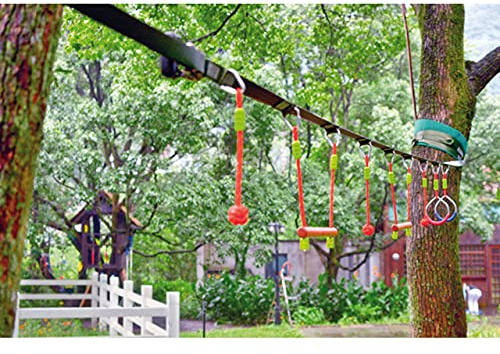 KL-Toys Ninja Line-Set / Material: Nylon, Holz, Metall, Filz / Maße: Slackline-Band: 12 m inkl. Rasche / für Kinder ab 3 Jahre unter Aufsicht eines Erwachsenen