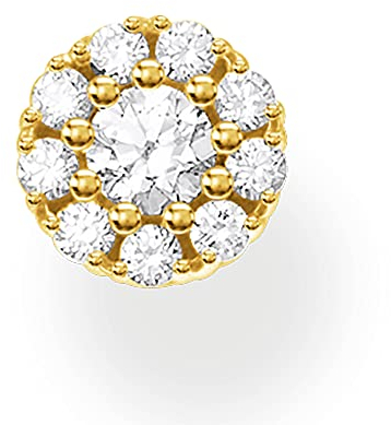 Thomas Sabo Einzel Ohrstecker weiße Steine gold vergoldetes Silber H2141-414-14