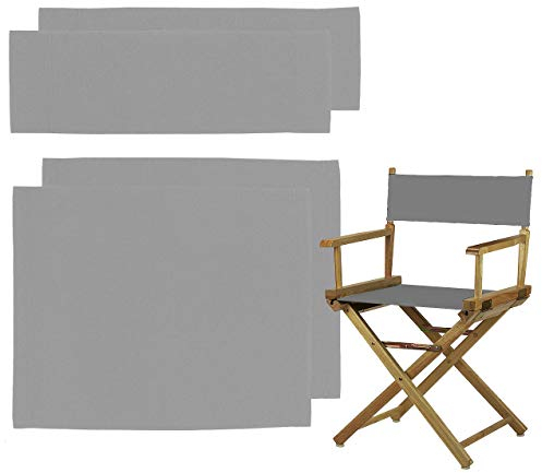 STAY GENT 2 Set Direktoren Stuhlbezüge Directors Chair Replacement Covers Grau