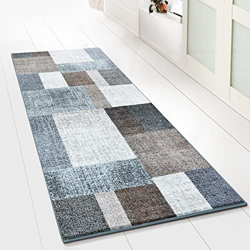 Floordirekt Teppich-Läufer Lucano 80 x 200 cm, Beige - Moderner Wohnteppich für Flur, Küche, Schlafzimmer - Meterware - rutschfest, robust & pflegeleicht