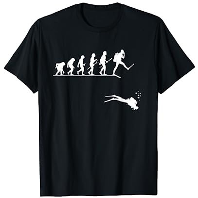 Taucher TShirt Evolution Menschen Entwicklung Lustig Diver T-Shirt