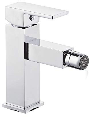 Vetrineinrete® Rubinetto per bidet miscelatore da bagno monoforo orientabile monocomando ottone cromato lucido 69023 A20