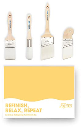 Zibra Furniture Refinishing Paint Brush Kits- 4 Pieces