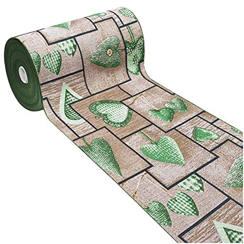 emmevi Tappeto Cucina Casa Shabby Chic Passatoia Bordata Antiscivolo MOD.Chalet VIP Dis.16 54X110 Verde