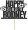 Personalised Birthday Football Footballer Cake Topper- Black Any Name & Age Glitter Cake Decoration and Sprinkles - Happy Birthday Decorations - Personalised Toppers for Cakes by Cakeshop