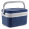 Acan Nevera portátil con asa, 10 litros, Polipropileno, Porta Alimentos para Playa, Acampada, Camping, 22 x 33 x 24 cm, Color Azul y Blanco