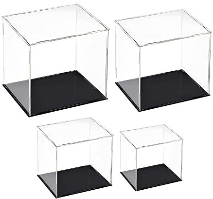 Blanks Direct Blanks Direct Acrylic Large Display Case / Stand / Box Perspex Dustproof Protective Showcase Base for Collectables Trophy Minifigures Brick Building Blocks (40.5 x 40.5cm)