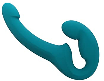 FUN FACTORY Doppel-Dildo SHARE LITE (Deap Sea Blue) Ultraleichter Strapless | Made in Germany - hochwertig & hautfreundlich | Sexspielzeug | Sex Toys | Medizinisches Silikon | Ideal für Paare