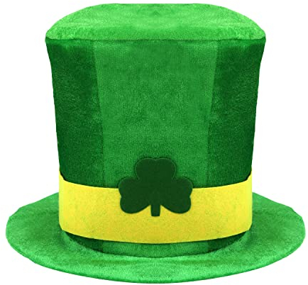 St. Patrick's Day Hut, Samtgrüner Zylinder Kleeblatthut St Patricks Day Hut St Patrick's Day Kostüm St Patricks Day Accessoires für Männer und Frauen