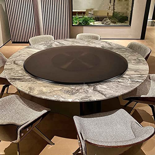 WORDFUN Lazy Susan Esstisch Drehplatte, 80cm 90cm GehärtetesGlas Rund Drehteller, Schwerlast Plattenspieler, 360° Drehbare Servierplatte, Rund Tischplatte Servierplatte, Drehtisch Organizer