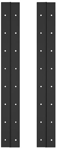 2Pcs Heavy Duty Piano Hinge, 18 Long x 2-1/2 Width Black Piano Hinges, 0.06 Thickness Stainless Steel Continuous & Piano Hinges for Wood Furniture Mailbox Tool Storage Boxes Cabinets Door Hinges