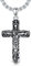 Shusukue Silber 925 Kreuz Halskette mit Jesus Kreuz Anhänger Heilige Dreifaltigkeit Kruzifix Kette Männer