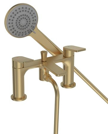 Bristan FRM BSM BB Frammento Bath Shower Mixer 2 Hole, Brushed Brass