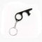 Black EDC Door Opener with Keychain Contactless Open Tool No Touch Key Safety Tool for Touchscreen Outdoor Public Door Handle