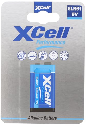 XCell Pile alcaline 9 V, 6LR61, 9 V, sous blister