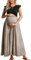 OUGES Sommerkleid Damen Lang Rüschen Maxikleid Elegant Sommer Kleid mit Taschen(Floral A,XXL)