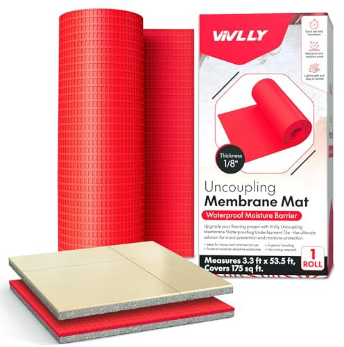 Vivlly Entkopplungsmembran für Fliesen, 175 m² (1 x 16,3 m Rolle)