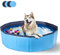 Nobleza Piscina para Perros Grandes y Pequeños, Bañera Plegable Rigida Antideslizante para Mascotas, Gatos, 160 * 30cm, L, Azul