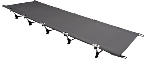 GramStudio Feldbett Aluminium 190 * 70cm Ultraleichtes Klappbett Gästebett, Belastbar bis 150kg, Campingbett für Outdoor Basislager, Trekking, Roadtrips, Wandern, Picknicks (Grau) (Grau)