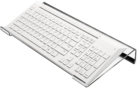 Soporte para Teclado Inclinado - Soporte para Teclado Ordenador | Soporte para Teclado Inclinado De Acrílico Transparente | para Escritorio, Hogar, Escuela | para Juegos De Computadora Y Mecanografía
