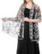 ihreesy 1920er Schal mit Pailletten, 74,8 x 23,62 Zoll Langer Schal Weicher Hochzeitsschal Spitzenschal Wickel Stola Schal Spitzenschal für Party, Alltag, Abendkleider,Schwarz Silber