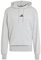 adidas Hombre Essentials FEELCOZY French Terry Hoodie, Medium Grey Heather/Black, XL