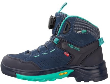 Trollkids Kids Gjende Hiker Mid 36, Navy/Aqua